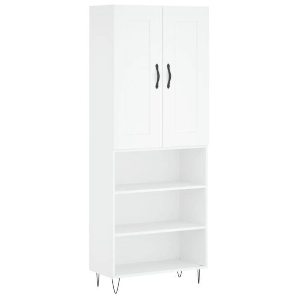 vidaXL Highboard Wei&szlig; 69,5x34x180 cm Holzwerkstoff