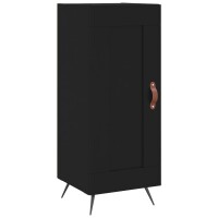 vidaXL Highboard Schwarz 34,5x34x180 cm Holzwerkstoff