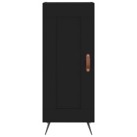 vidaXL Highboard Schwarz 34,5x34x180 cm Holzwerkstoff