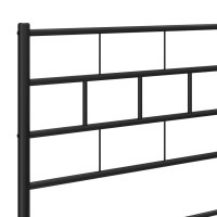 vidaXL Kopfteil Metall Schwarz 80 cm