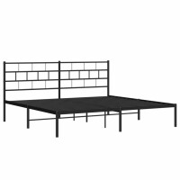 vidaXL Bettgestell mit Kopfteil Metall Schwarz 193x203 cm