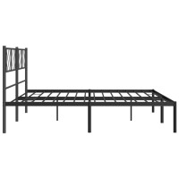 vidaXL Bettgestell mit Kopfteil Metall Schwarz 183x213 cm