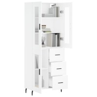 vidaXL Highboard Wei&szlig; 69,5x34x180 cm Holzwerkstoff