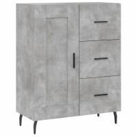 vidaXL Highboard Betongrau 69,5x34x180 cm Holzwerkstoff