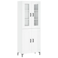 vidaXL Highboard Hochglanz-Weiß 69,5x34x180 cm...