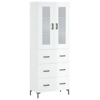 vidaXL Highboard Hochglanz-Weiß 69,5x34x180 cm...