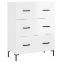 vidaXL Highboard Hochglanz-Wei&szlig; 69,5x34x180 cm Holzwerkstoff