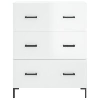 vidaXL Highboard Hochglanz-Wei&szlig; 69,5x34x180 cm Holzwerkstoff