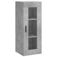 vidaXL Highboard Betongrau 34,5x34x180 cm Holzwerkstoff