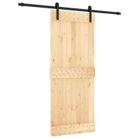 vidaXL Schiebetür mit Beschlag 85x210 cm Massivholz...