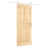 vidaXL Schiebetür mit Beschlag 85x210 cm Massivholz...