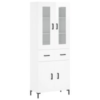 vidaXL Highboard Hochglanz-Weiß 69,5x34x180 cm...