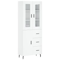 vidaXL Highboard Hochglanz-Weiß 69,5x34x180 cm...