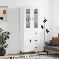 vidaXL Highboard Hochglanz-Weiß 69,5x34x180 cm...