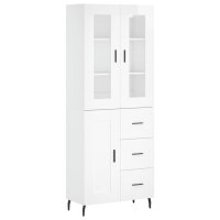 vidaXL Highboard Hochglanz-Weiß 69,5x34x180 cm...