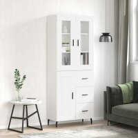 vidaXL Highboard Hochglanz-Weiß 69,5x34x180 cm...