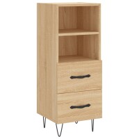 vidaXL Highboard Sonoma-Eiche 34,5x34x180 cm Holzwerkstoff