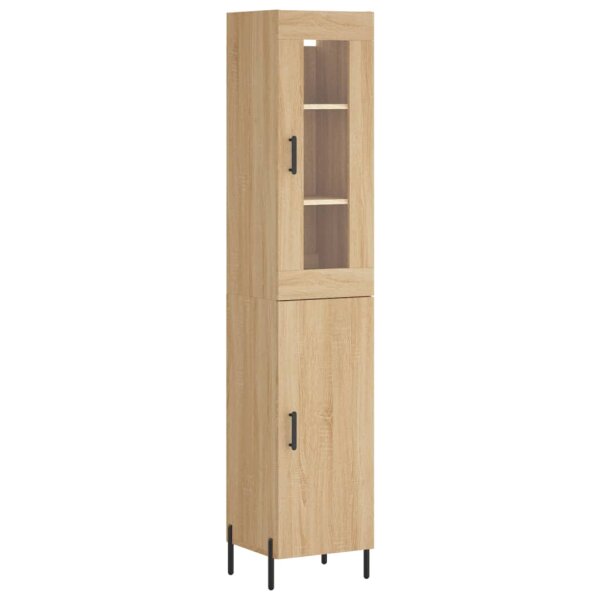 vidaXL Highboard Sonoma-Eiche 34,5x34x180 cm Holzwerkstoff