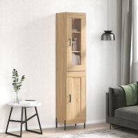 vidaXL Highboard Sonoma-Eiche 34,5x34x180 cm Holzwerkstoff