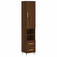 vidaXL Highboard Braun Eichen-Optik 34,5x34x180 cm...