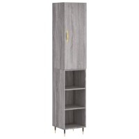 vidaXL Highboard Grau Sonoma 34,5x34x180 cm Holzwerkstoff