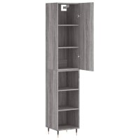 vidaXL Highboard Grau Sonoma 34,5x34x180 cm Holzwerkstoff