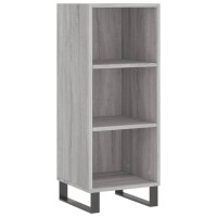 vidaXL Highboard Grau Sonoma 34,5x34x180 cm Holzwerkstoff