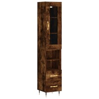 vidaXL Highboard Räuchereiche 34,5x34x180 cm...