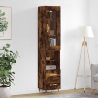 vidaXL Highboard Räuchereiche 34,5x34x180 cm...