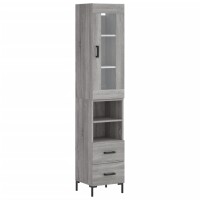 vidaXL Highboard Grau Sonoma 34,5x34x180 cm Holzwerkstoff