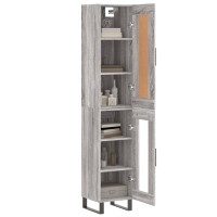 vidaXL Highboard Grau Sonoma 34,5x34x180 cm Holzwerkstoff