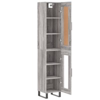 vidaXL Highboard Grau Sonoma 34,5x34x180 cm Holzwerkstoff