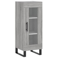 vidaXL Highboard Grau Sonoma 34,5x34x180 cm Holzwerkstoff