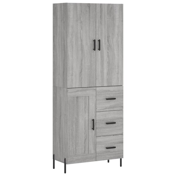 vidaXL Highboard Grau Sonoma 69,5x34x180 cm Holzwerkstoff