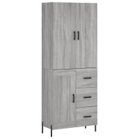 vidaXL Highboard Grau Sonoma 69,5x34x180 cm Holzwerkstoff