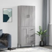 vidaXL Highboard Grau Sonoma 69,5x34x180 cm Holzwerkstoff