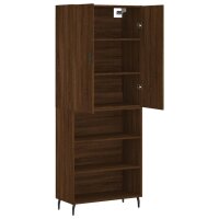 vidaXL Highboard Braun Eichen-Optik 69,5x34x180 cm Holzwerkstoff