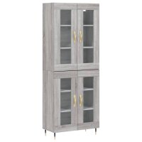 vidaXL Highboard Grau Sonoma 69,5x34x180 cm Holzwerkstoff