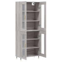 vidaXL Highboard Grau Sonoma 69,5x34x180 cm Holzwerkstoff