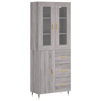 vidaXL Highboard Grau Sonoma 69,5x34x180 cm Holzwerkstoff