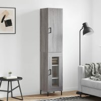 vidaXL Highboard Grau Sonoma 34,5x34x180 cm Holzwerkstoff