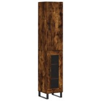 vidaXL Highboard Räuchereiche 34,5x34x180 cm...