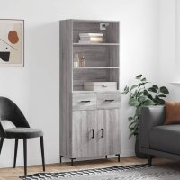 vidaXL Highboard Grau Sonoma 69,5x34x180 cm Holzwerkstoff