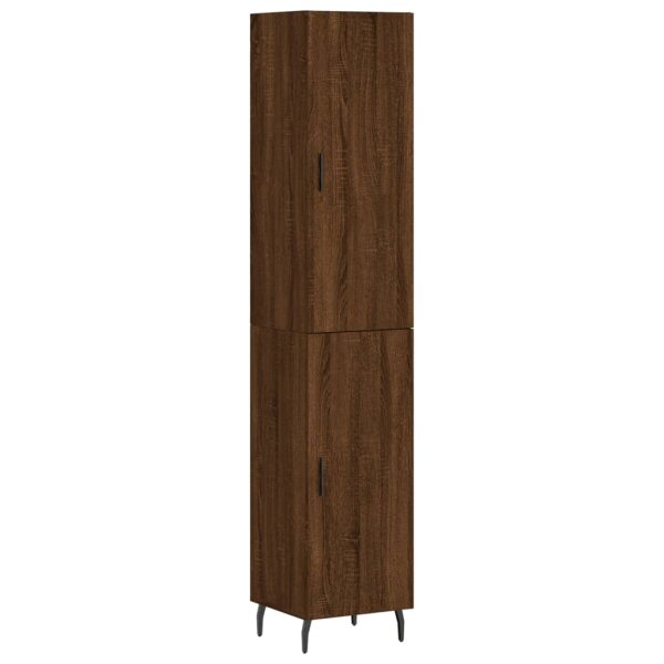 vidaXL Highboard Braun Eichen-Optik 34,5x34x180 cm Holzwerkstoff