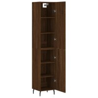 vidaXL Highboard Braun Eichen-Optik 34,5x34x180 cm Holzwerkstoff