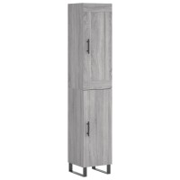 vidaXL Highboard Grau Sonoma 34,5x34x180 cm Holzwerkstoff