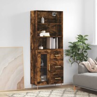 vidaXL Highboard Räuchereiche 69,5x34x180 cm...