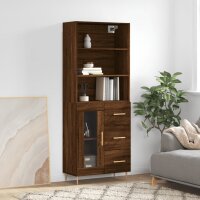 vidaXL Highboard Braun Eichen-Optik 69,5x34x180 cm...