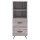 vidaXL Highboard Grau Sonoma 34,5x34x180 cm Holzwerkstoff