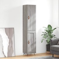 vidaXL Highboard Grau Sonoma 34,5x34x180 cm Holzwerkstoff